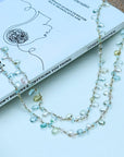 Ariel Aquamarine 18k Gold Plated Silver 925 Necklace