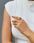 Tourmaline 18K Gold Ring with Diamonds