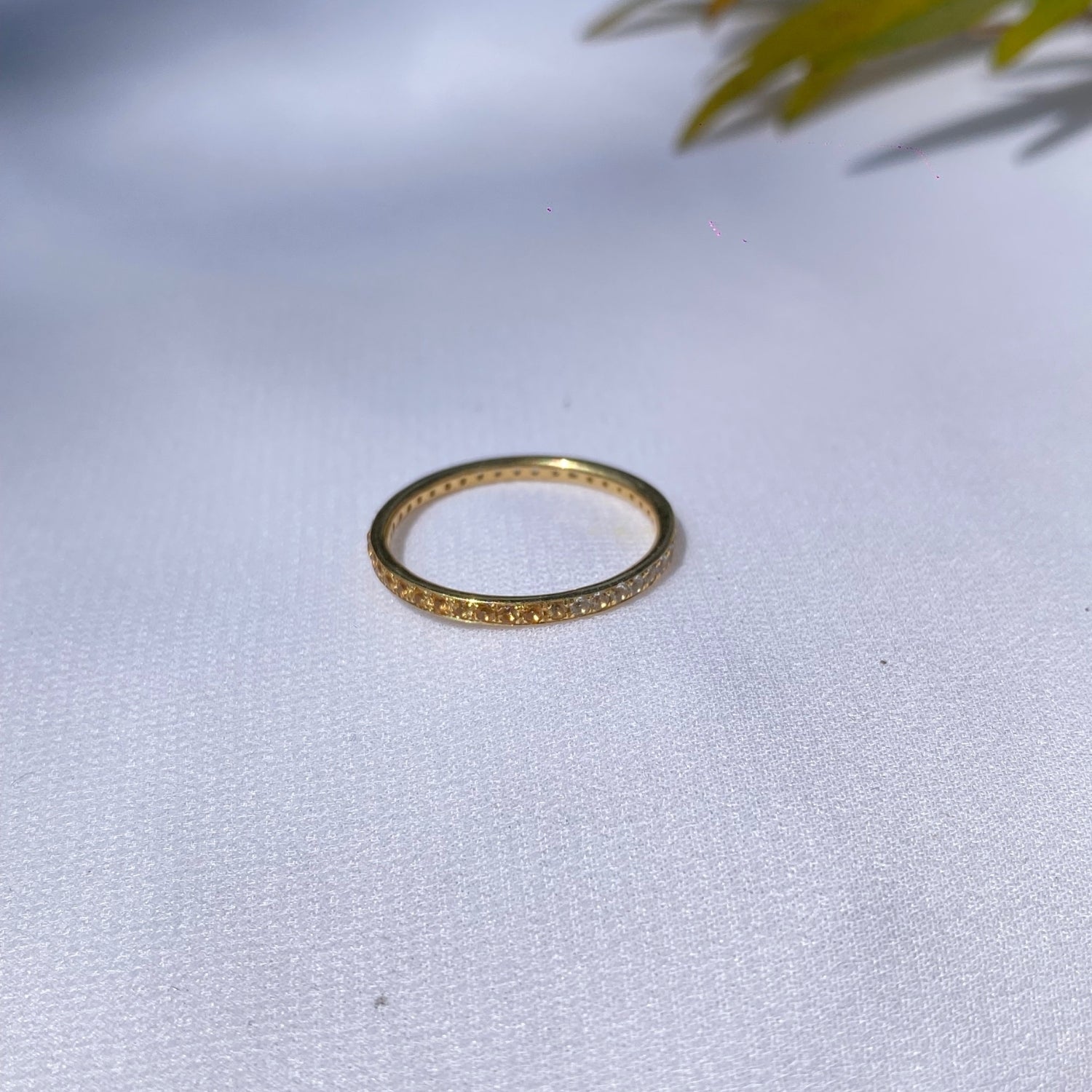 Citrine and Blue Topaz 18K Gold Ring