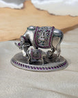 Silver 925 Kamdhenu Cow Idol Artifact