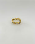 Tilly Diamond Gold Plated Silver 925 Ring