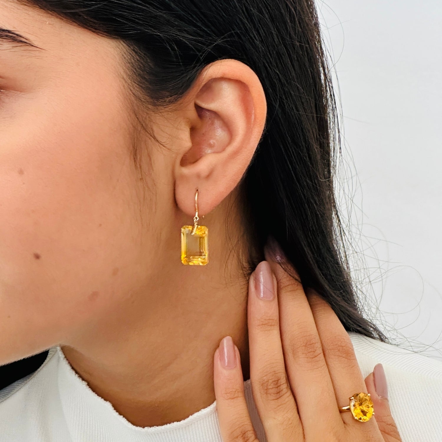 Citrine 18K Gold Earrings