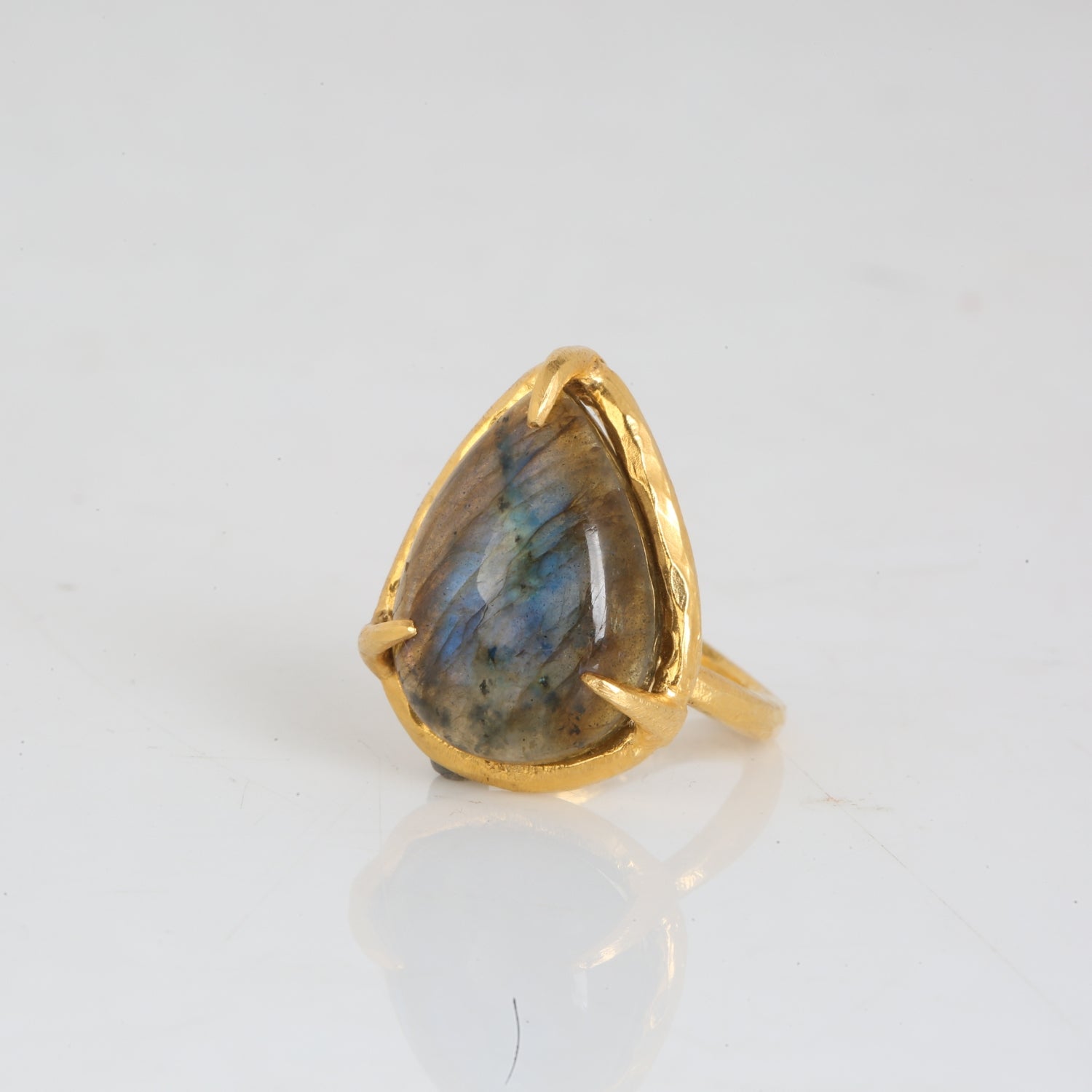 Lisa Labradorite 18K Gold Plated Silver Ring