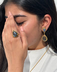 Lisa Labradorite 18K Gold Plated Silver Ring