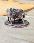 Silver 925 Kamdhenu Cow Idol Artifact