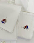 Boat Silver 925 Men's Cufflinks