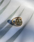 Labradorite Oval 18K Gold Ring
