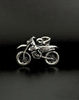 Motorcycle Silver 925 Men's Pendant