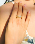 Tilly Diamond Gold Plated Silver 925 Ring