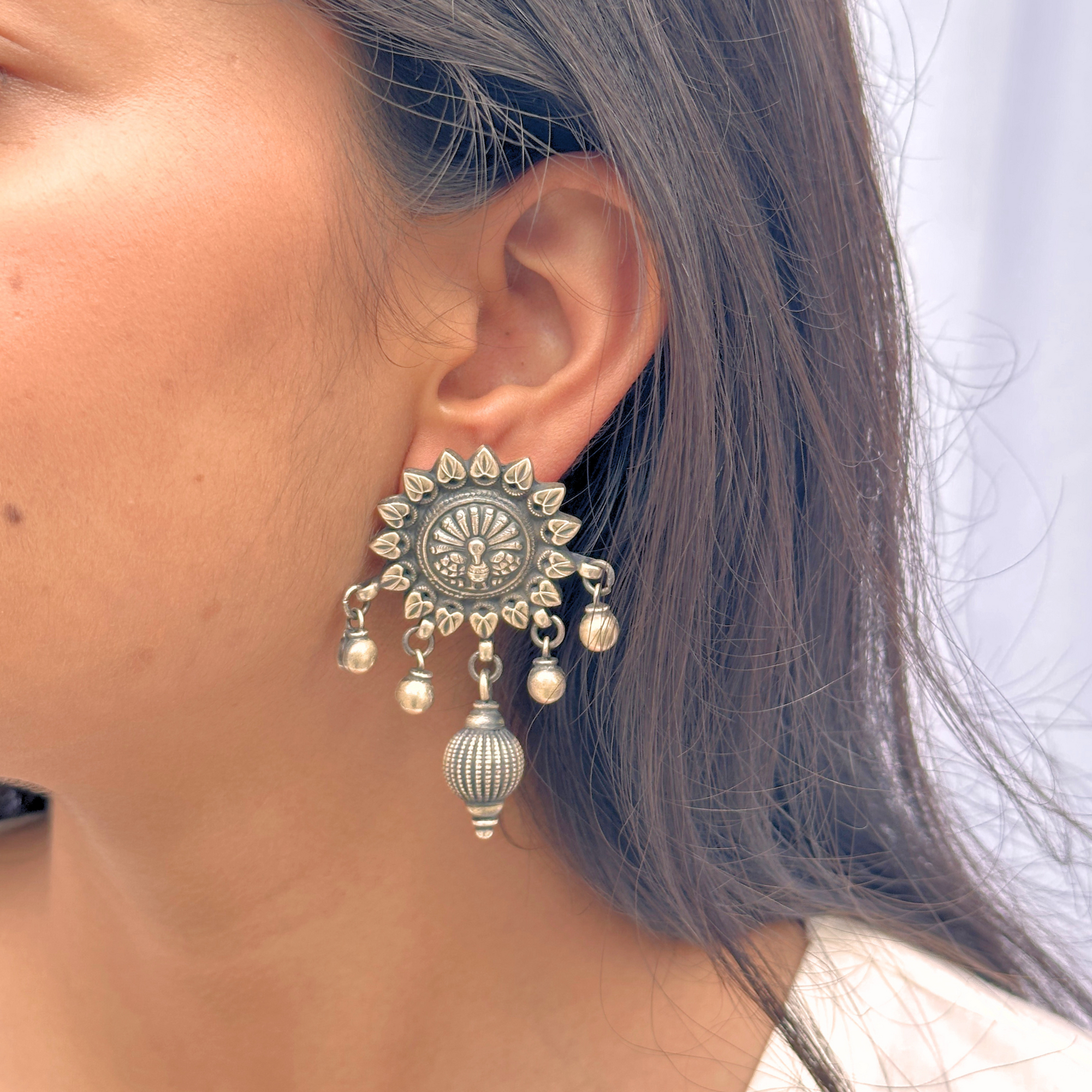 Juhi Traditional Silver 925 Earrings