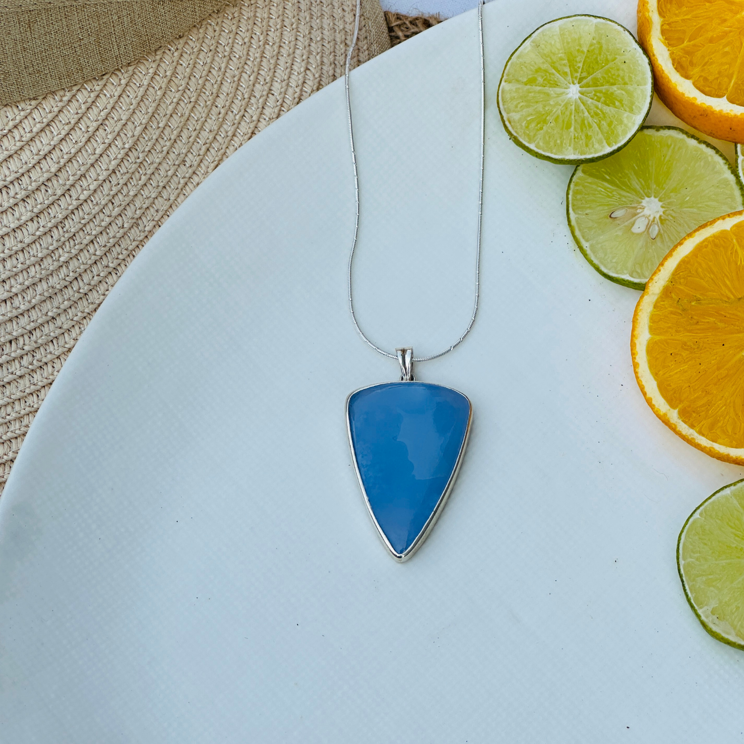 Christian Chalcedony Silver 925 Pendant