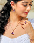Drip Amethyst 18KT Gold Plated Silver 925 Pendant