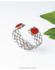 silver orange handcuff