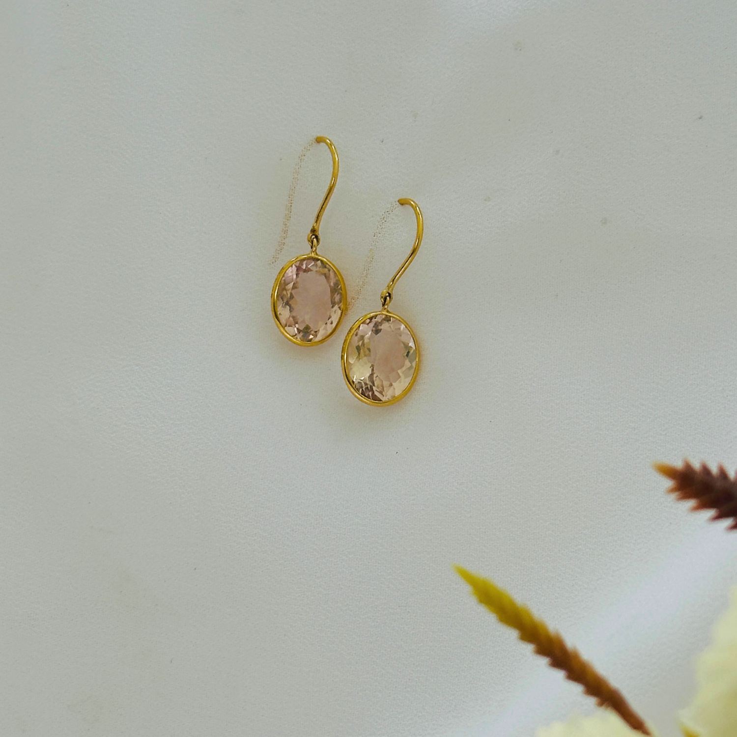 Morganite 18K Gold Earrings