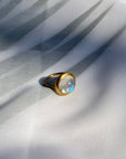 Rainbow Moonstone 18K Gold Ring