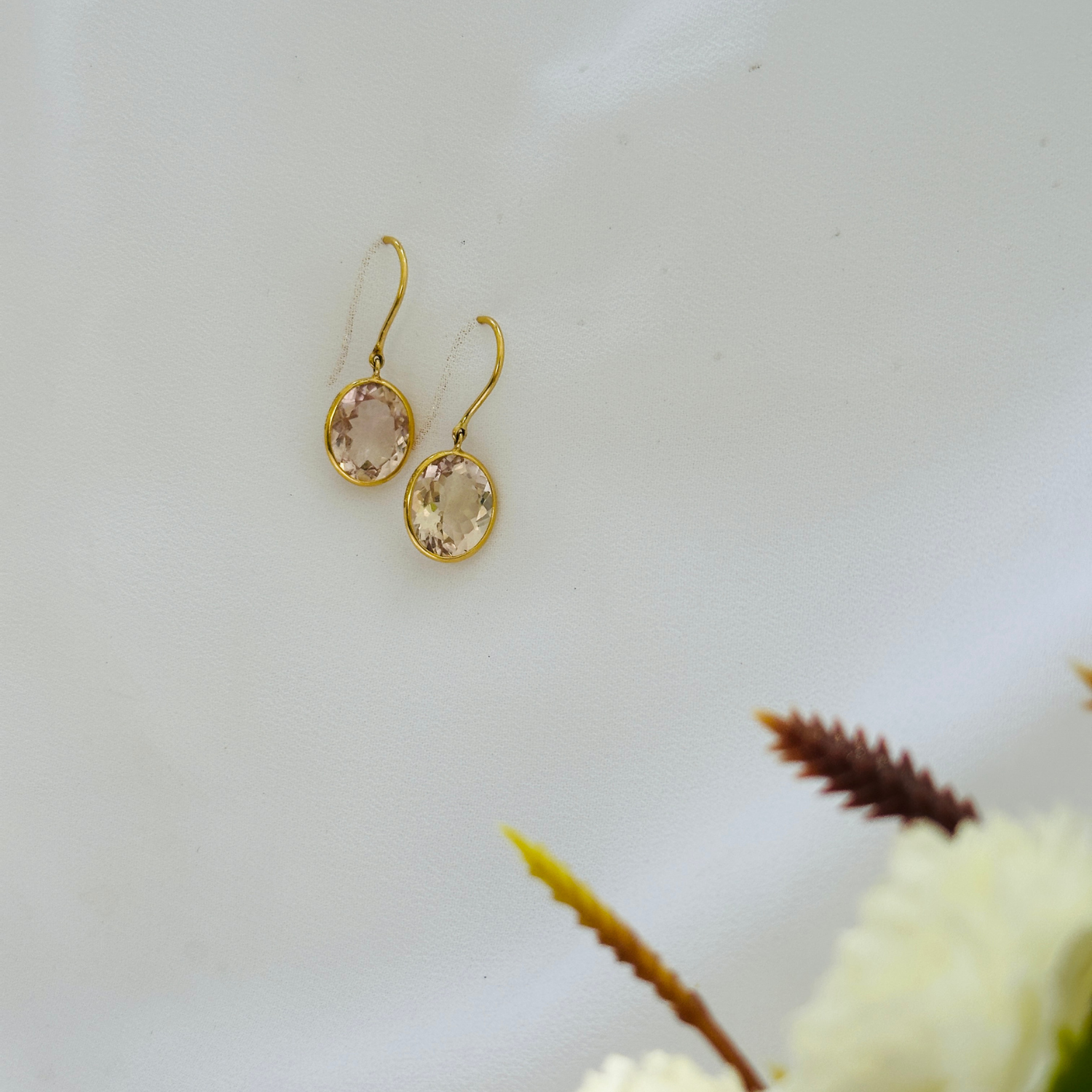 Morganite 18K Gold Earrings