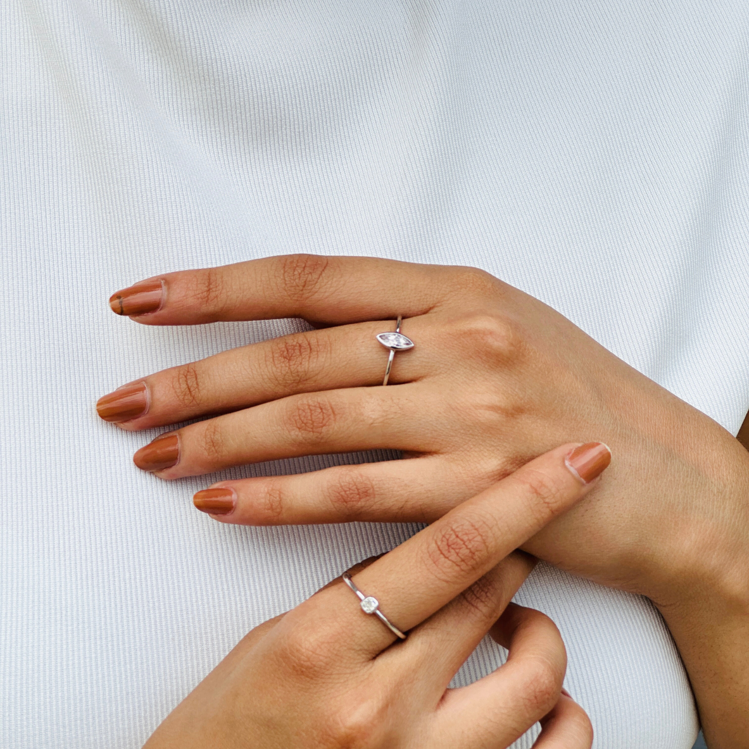Marquise Diamond 18K White Gold Ring