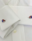 Boat Silver 925 Men's Cufflinks