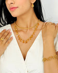 Cadace Citrine 18K Gold Plated Silver 925 Necklace