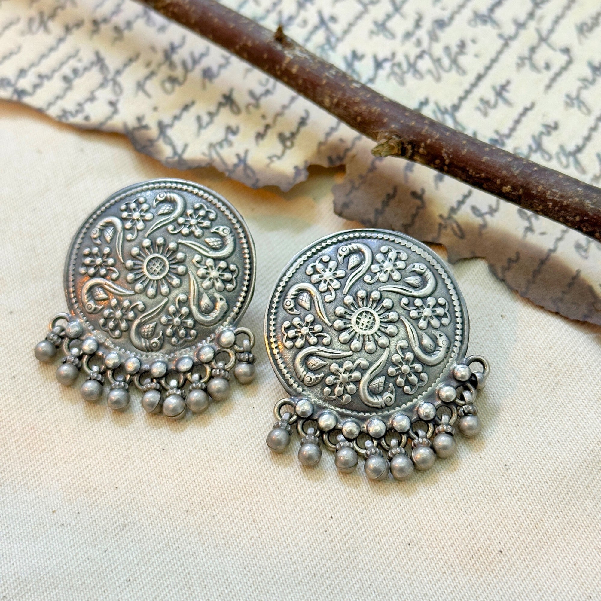 Charita Traditional Silver 925 Earrings