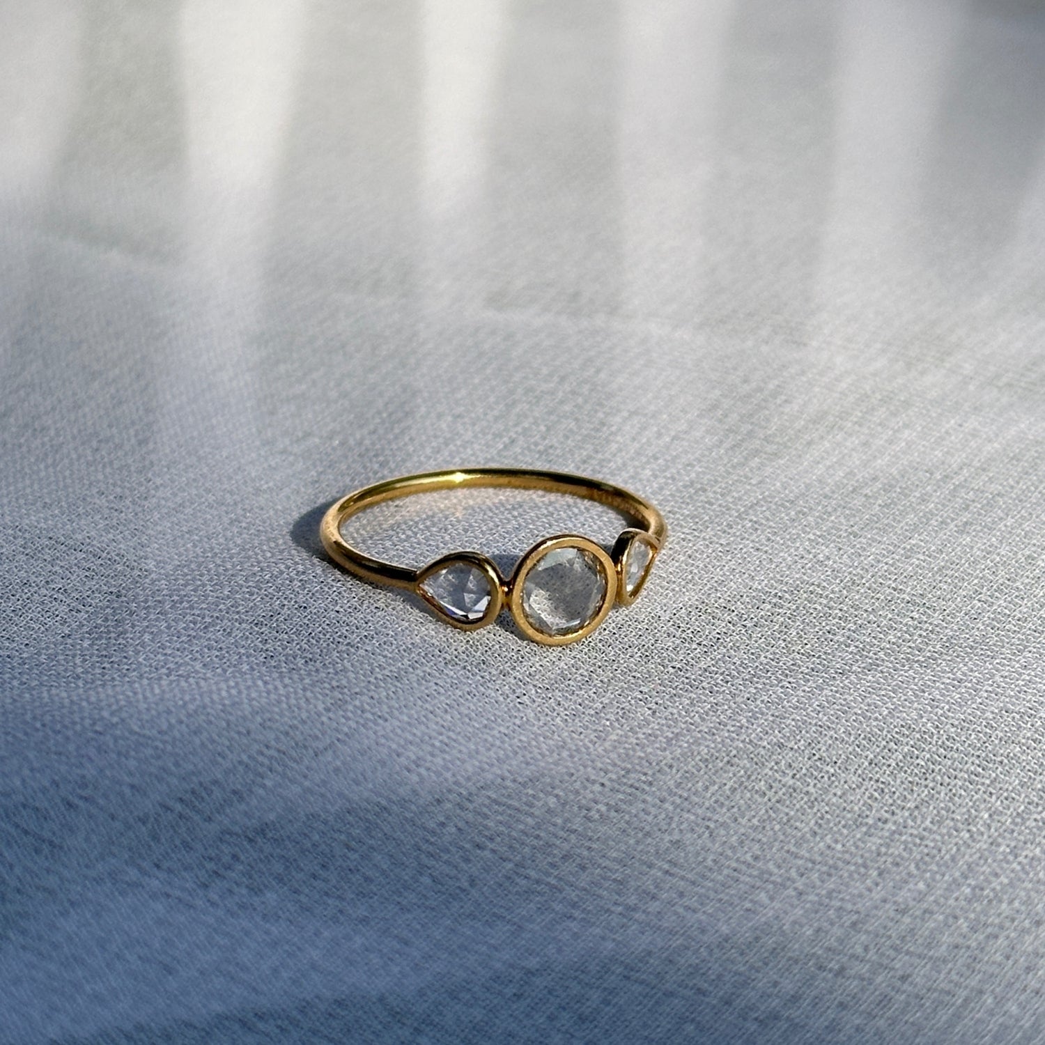 Rose-Cut Diamond 18K Gold Ring