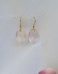 Rose Quartz 18K Gold Earrings