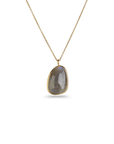 Labradorite 18K Gold Pendant