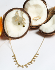 Ranlex Diamond & Pearl 18K Gold Plated Silver 925 Necklace