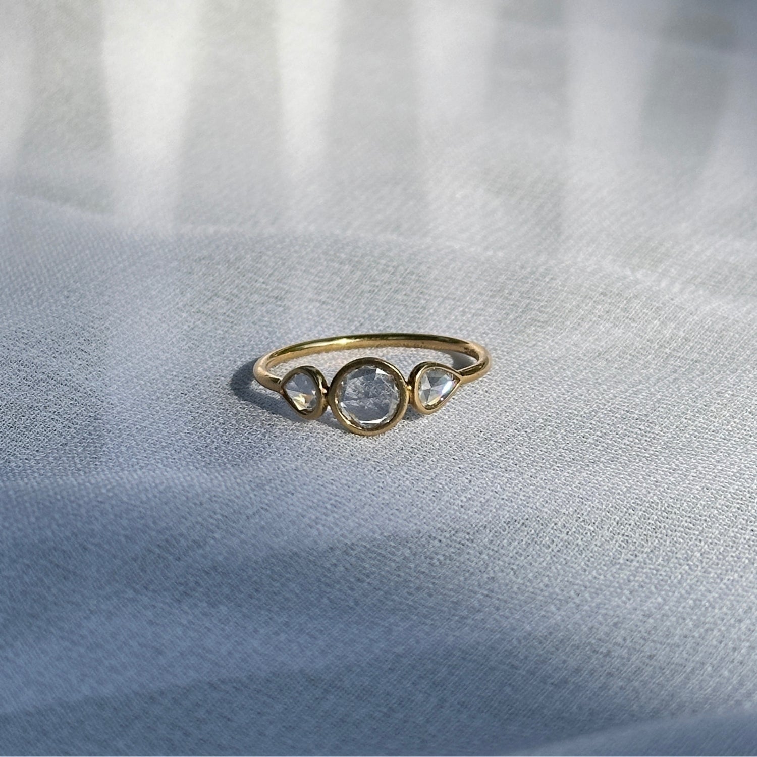 Rose-Cut Diamond 18K Gold Ring