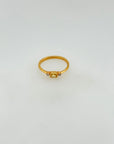 Kooshy Yellow Sapphire and Diamond Gold Plated Silver 925 Ring