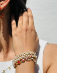 Citrus Carnelian 18k Gold Plated Silver 925 Bracelet