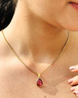 Alex Tourmaline 18K Gold Plated Silver 925 Love Pendant