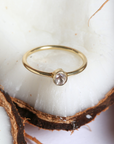 Salem Diamond Gold Plated Silver 925 Ring