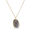 Labradorite 18K Gold Pendant