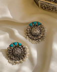 Chandrika Round Silver 925 Earrings