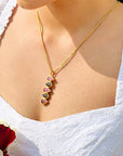 Shrim Tourmaline 18KT Gold Plated Silver 925 Love Pendant