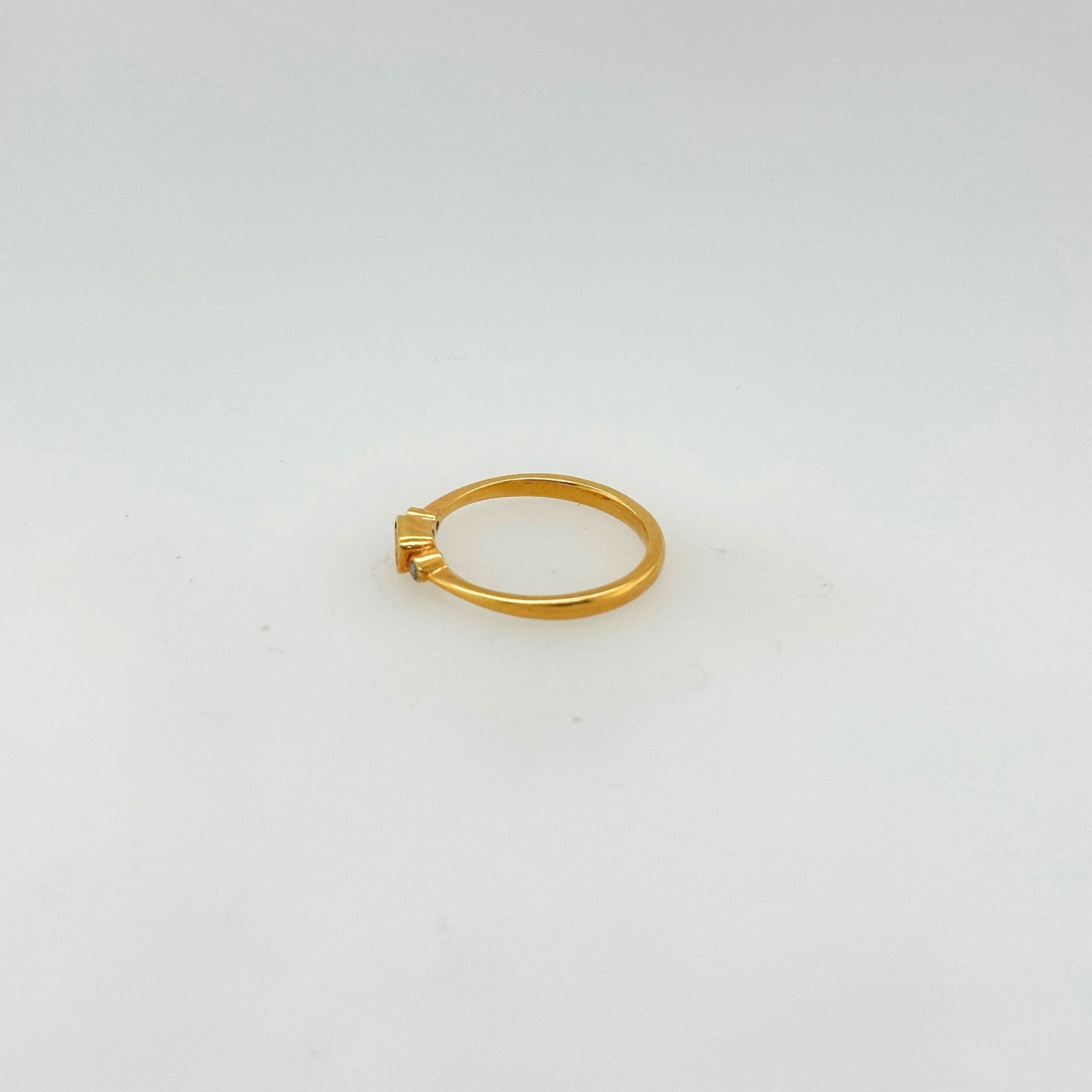 Kooshy Yellow Sapphire and Diamond Gold Plated Silver 925 Ring
