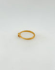 Kooshy Yellow Sapphire and Diamond Gold Plated Silver 925 Ring