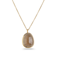 Smokey Quartz 18K Gold Pendant