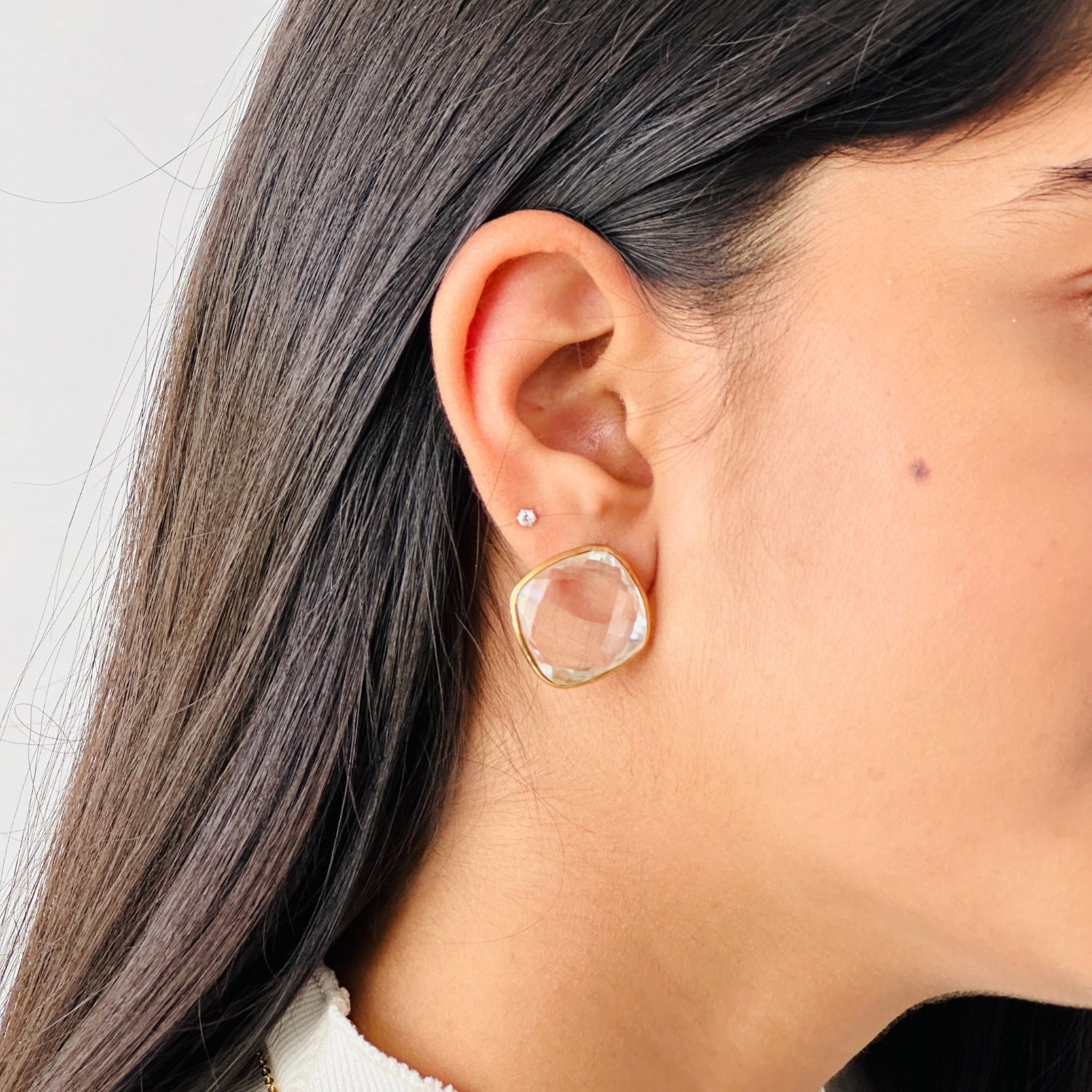 Crystal 18K Gold Earrings
