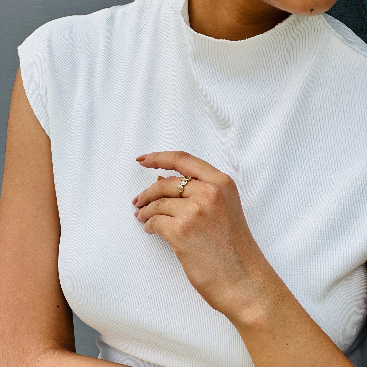 Polki Diamond 18K Gold Ring