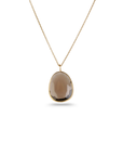 Smokey Quartz 18K Gold Pendant