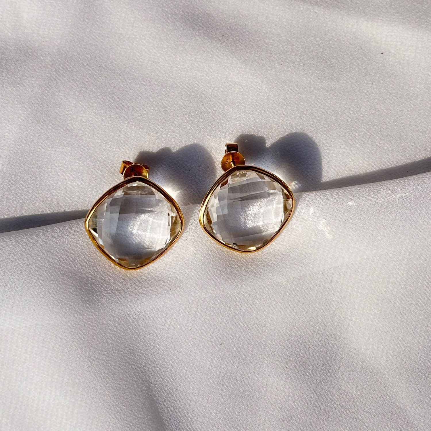 Crystal 18K Gold Earrings