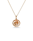 Pearl Round 18k Gold Pendant with Diamonds