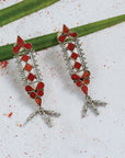 Atheen Coral Silver 925 earrings