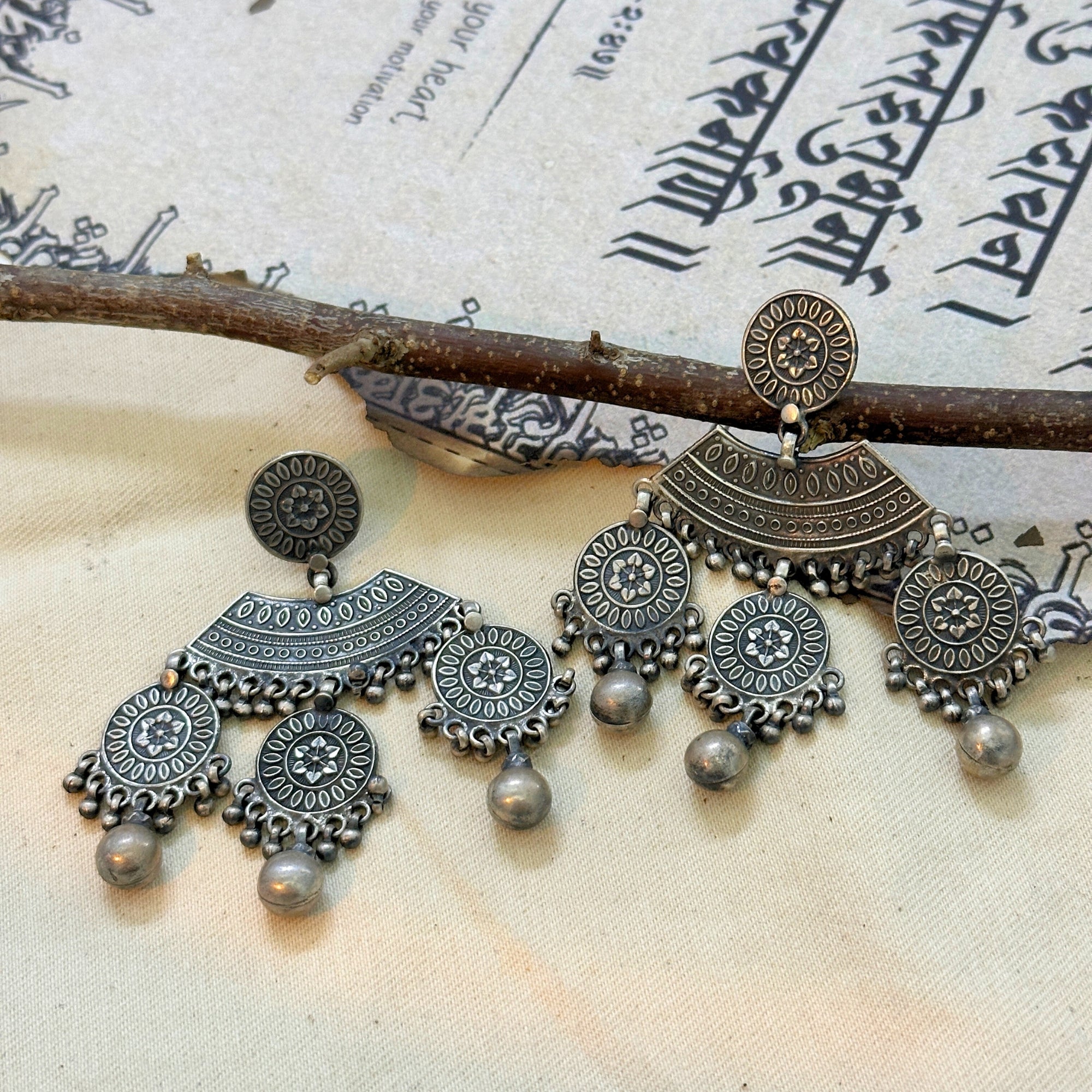 Saanvi Traditional Silver 925 Earrings