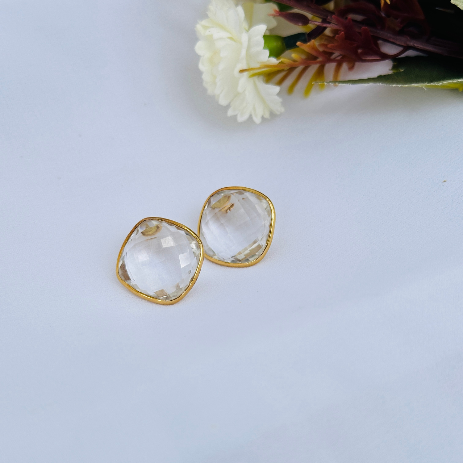 Crystal 18K Gold Earrings