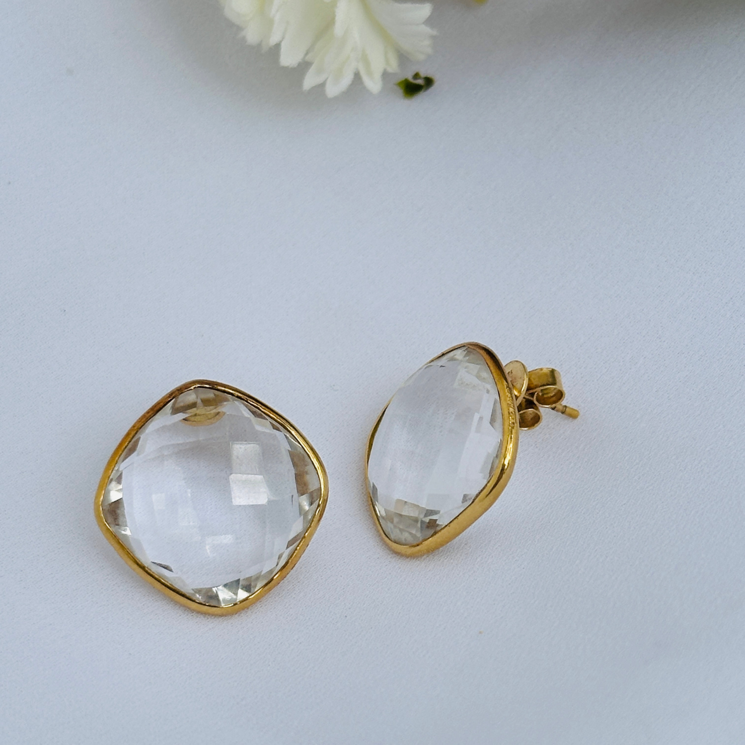 Crystal 18K Gold Earrings