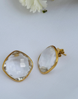 Crystal 18K Gold Earrings