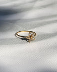 Diamond Flower 18K Gold Ring